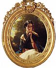 Franz Xavier Winterhalter Famous Paintings - Princess Leonilla of Sayn Wittgenstein-Sayn